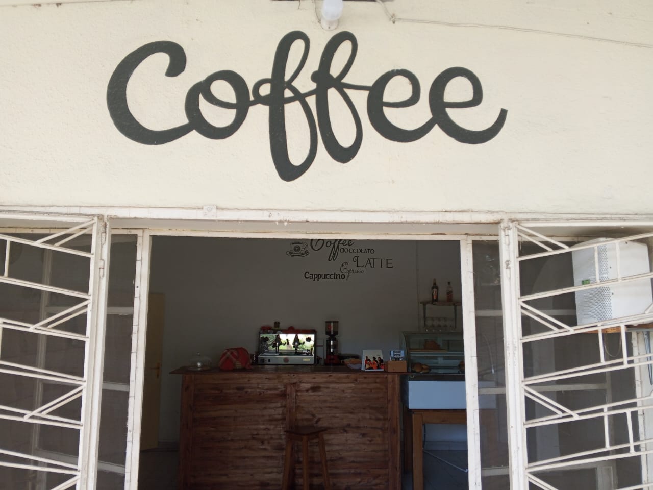 Shamba Coffee entrance signage