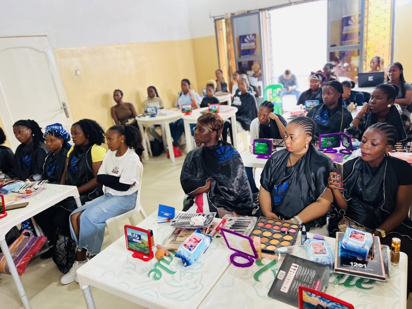 Makeup cohort attending a demonstration