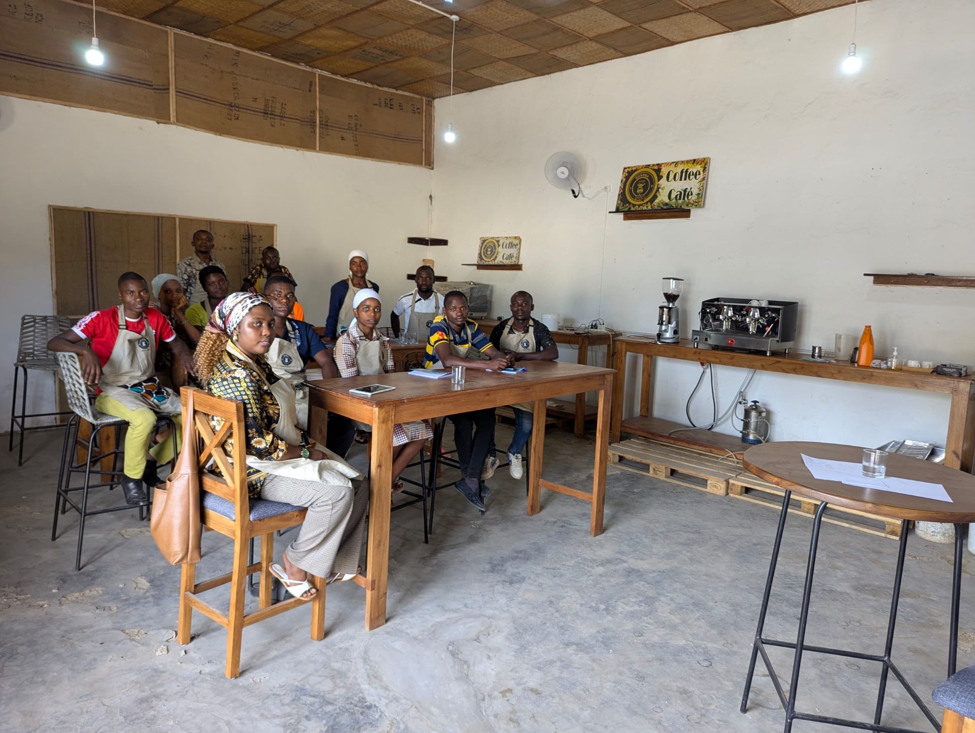 Trainees attending a theory session